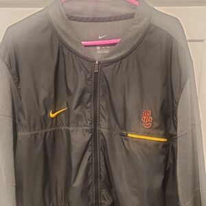 Nike Black and Gray Jacket with Yellow Details
